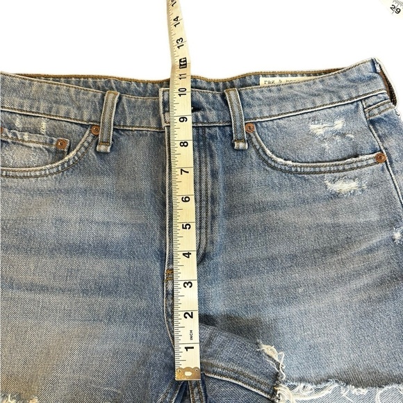 Rag & Bone Dre Denim Shorts in Jones with holes Wash - Picture 8 of 9